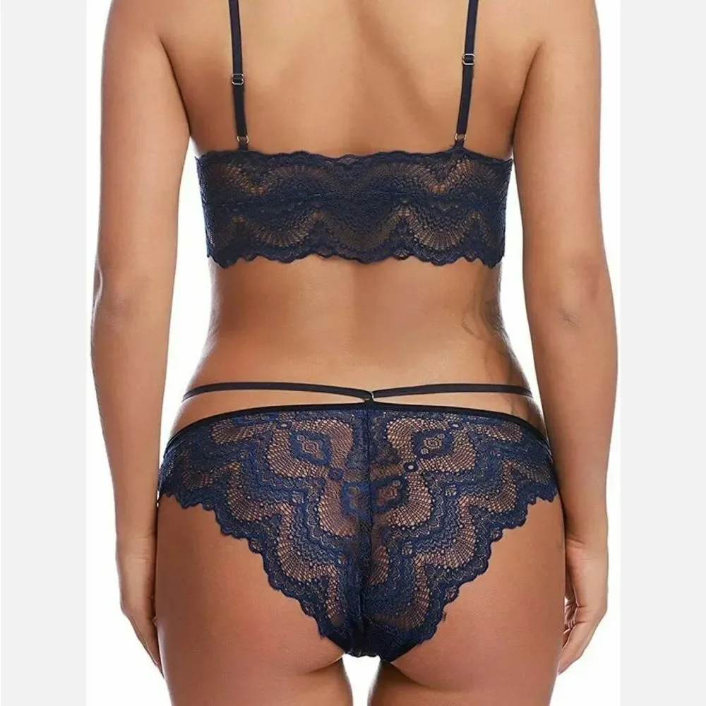 Women Sexy Lingerie Babydoll Bra Lace Bralette and Panty Set Sleepwear Set